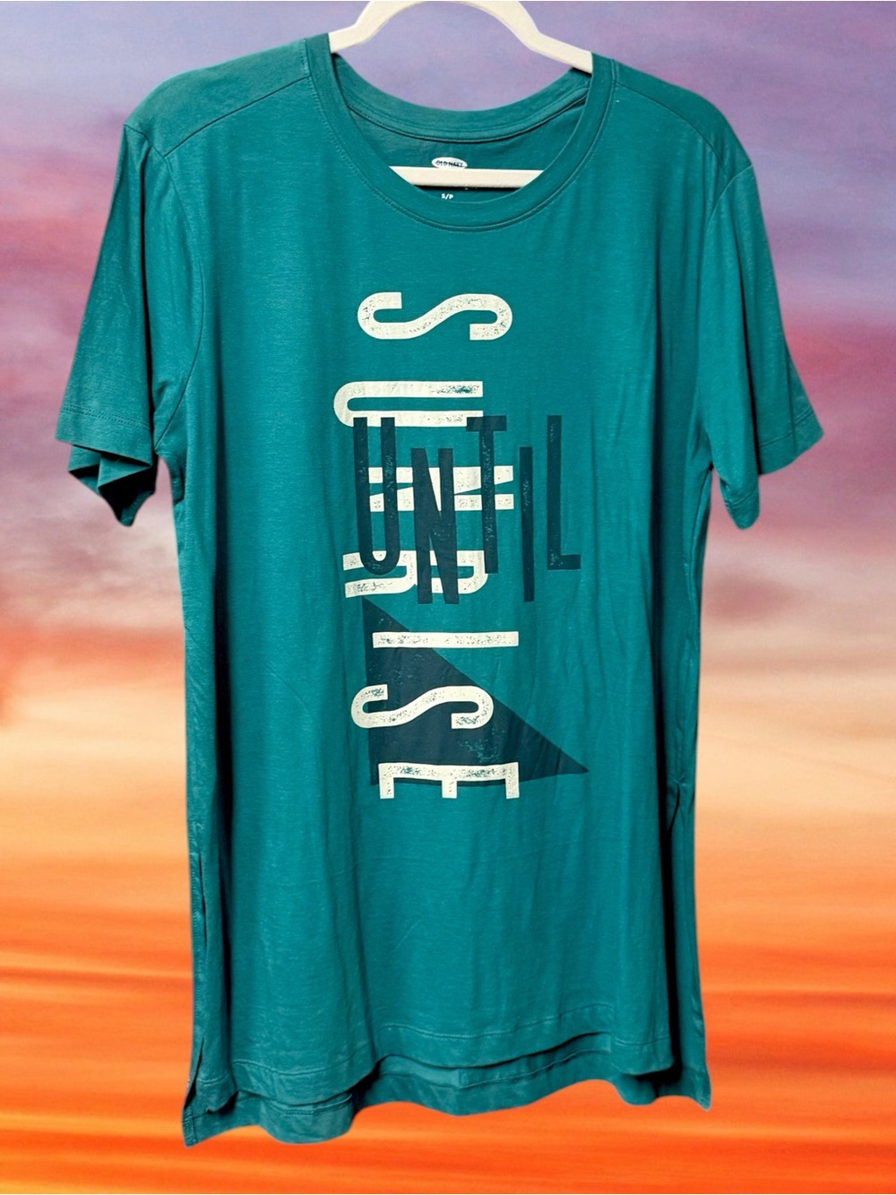 Old Navy women’s size small tunic T-shirt until sunrise teal green short sleeves
